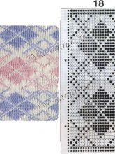 Узор 18 - многоцветный жаккард для вязальной машины Brother