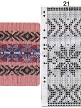 Узор 21 - многоцветный жаккард для вязальной машины Brother