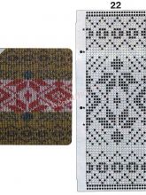 Узор 22 - многоцветный жаккард для вязальной машины Brother