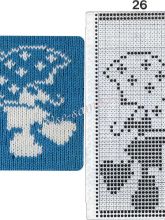 Узор 26 - одиночный мотив жаккарда для вязальной машины Brother