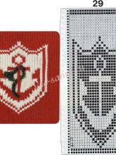 Узор 29 - одиночный мотив жаккарда для вязальной машины Brother