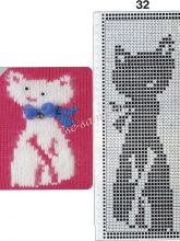 Узор 32 - одиночный мотив жаккарда для вязальной машины Brother