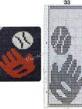 Узор 33 - одиночный мотив жаккарда для вязальной машины Brother