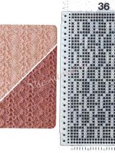 Узор 36 - прессовый узор и перфокарта для вязальной машины Brother