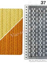 Узор 37 - прессовый узор и перфокарта для вязальной машины Brother
