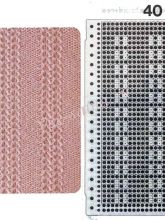Узор 40 - прессовый узор и перфокарта для вязальной машины Brother