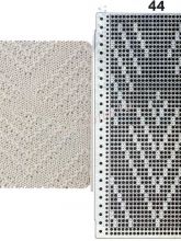 Узор 44 - прессовый узор и перфокарта для вязальной машины Brother