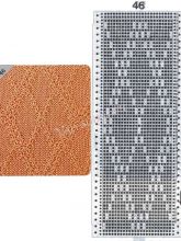 Узор 46 - прессовый узор и перфокарта для вязальной машины Brother