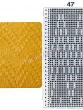 Узор 47 - прессовый узор и перфокарта для вязальной машины Brother