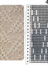 Узор 49 - прессовый узор и перфокарта для вязальной машины Brother