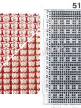 Узор 51 - Многоцветный прессовый узор и перфокарта для вязальной машины Brother