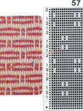 Узор 57 - Многоцветный прессовый узор и перфокарта для вязальной машины Brother