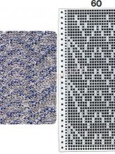 Узор 60 - пресс с платировкой и перфокарта для вязальной машины Brother