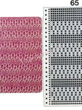 Узор 65 - пресс с платировкой и перфокарта для вязальной машины Brother