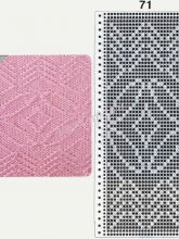 Узор 71 - Слип одноцветый - узор и перфокарта для вязальной машины Brother