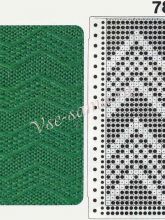 Узор 78 - Слип одноцветый - узор и перфокарта для вязальной машины Brother