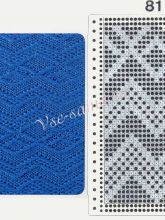 Узор 81 - Слип одноцветый - узор и перфокарта для вязальной машины Brother
