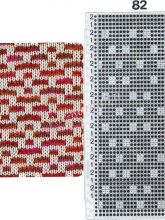 Узор 82 - Слип многоцветный - узор и перфокарта для вязальной машины Brother