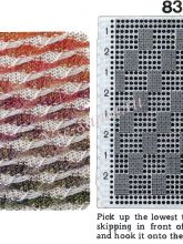 Узор 83 - Слип многоцветный - узор и перфокарта для вязальной машины Brother