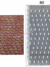 Узор 85 - Слип многоцветный - узор и перфокарта для вязальной машины Brother