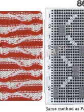 Узор 86 - Слип многоцветный - узор и перфокарта для вязальной машины Brother