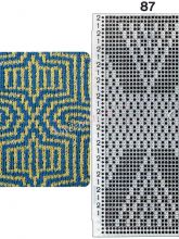 Узор 87 - Слип многоцветный - узор и перфокарта для вязальной машины Brother