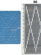 Узор 88 - Слип многоцветный - узор и перфокарта для вязальной машины Brother