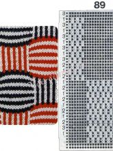 Узор 89 - Слип многоцветный - узор и перфокарта для вязальной машины Brother