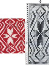 Узор 9 - двухцветный жаккард для вязальной машины Brother  