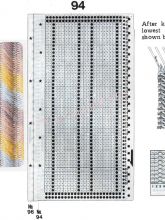 Узор 94 - Вивинг узор и перфокарта для вязальной машины Brother