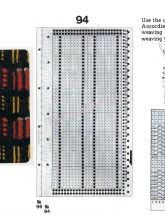 Узор 96 - Вивинг узор и перфокарта для вязальной машины Brother