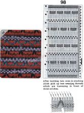 Узор 98 - Вивинг узор и перфокарта для вязальной машины Brother