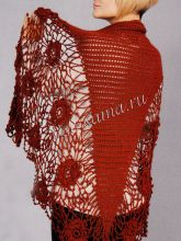 Платок с цветочными элементами, фото