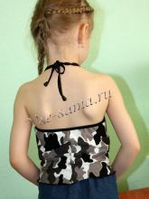 Маленький топ для девочки, спинка