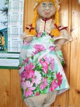 Кукла-пакетница. Мастер-класс от Жаным