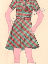 Платье отрезное по линии талии