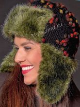 Осенний авангард - ушанка спицами, фото