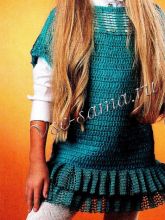 Бирюзовая туника для девочки, фото