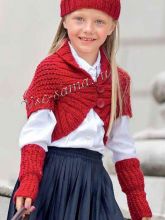 Болеро, шапка и нарукавники, фото