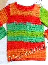 Джемпер красно-оранжевого цвета, фото