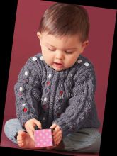 Джемпер с косами - яркие пятнышки, фото