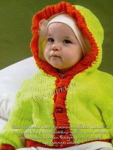 Кофточка с капюшоном для малышки, фото