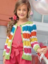 Кофточка с разноцветными полосками, фото