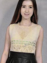 Майка для девочки с ажурными узорами, фото