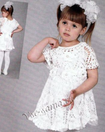 Нарядное белое платье,  фото