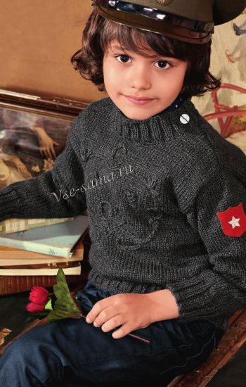 Пуловер детский с вышивкой, фото