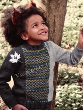 Пуловер с жаккардовой вставкой, фото