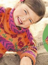 Пуловер с жаккардовым узором и съемный воротник, фото