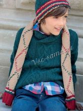 Пуловер, шапка и шарф для мальчика, фото