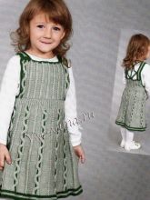 Сарафан для девочки спицами, фото